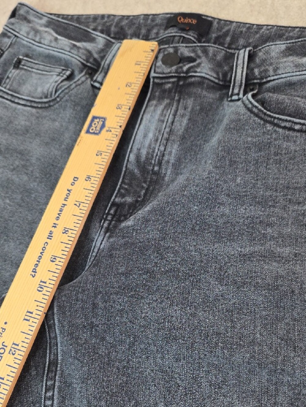 🖤 Quince Ultra-Soft High-Rise Wide Leg Jeans - Washed Black (Size 31) - Picture 10 of 16